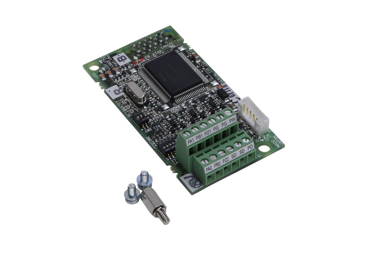 FR-A7AP, Mitsubishi Electric, placa de encoder, realimentacion posicion, Feedback variadores,  A700 Series Inverter Drives,