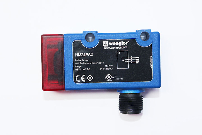 HM24PA2, Wenglor, Sensor réflex con supresión de fondo, 40-50mm, distancia, punto rojo, 10-30vdc, 200mA, PNP
