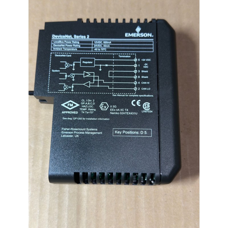 VE4016, Emerson, DeltaV™ M-series, Tarjeta de interfaz DeviceNet