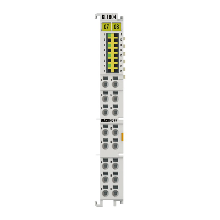 KL1804, Beckhoff Automation, Bus Terminal, 4-channel digital input, 24 V DC, 3