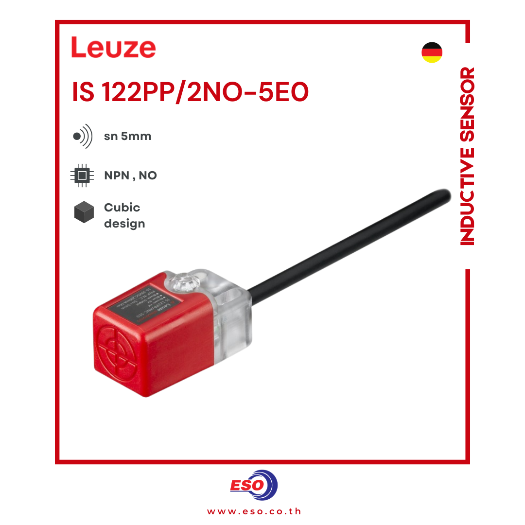IS 122PP/2NO-5E0, Leuze,  Inductive Proximity Sensor ; sn: 5mm, Plastic housing, ABS ; Sensing face material, Plastic, ABS, operating range limit Sn. 5 mm