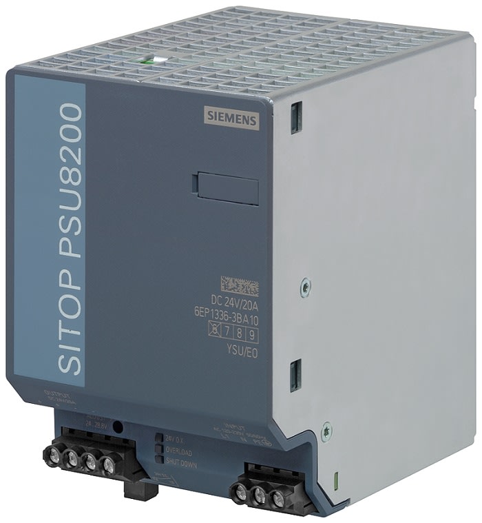 6EP1336-3BA10, Siemens, Fuente de alimentación de carril DIN Siemens, SITOP PSU8200, 1 salida 24V dc 20A 480W