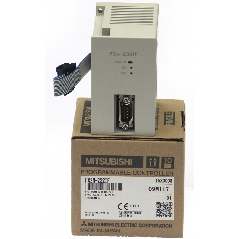 FX2N-232IF Mitsubishi RS232C communication interface block.
