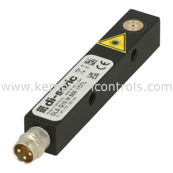 OLS Q10 M 500-TSSL, Di-soric, Sensor de haz pasante láser, transmisor,  +20°C, 24V DC. Size. 10 x 10 x 60 mm