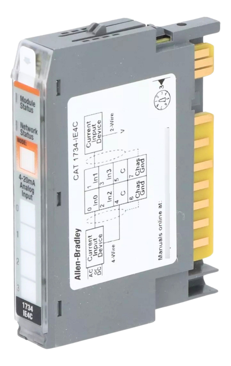 1734-IE4C, Allen Bradley, Módulo de entradas analógicas, 4 x 0-20 mA, 4-20 mA. Resolución de 16 bits. Base terminal TB/TBS, reparaciones