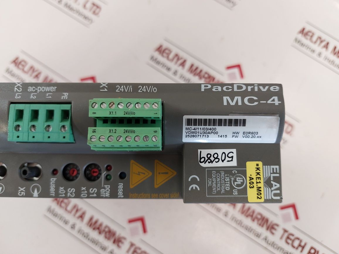 MC-4/11/03/400, Elau, Pacdrive 3,2 Amp, servo amplifier380-480v-ac 24v-dc 0-480v.