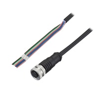 OP-88893, KEYENCE, Cable suelto,  estándar M12 recto de 2 m de PVC