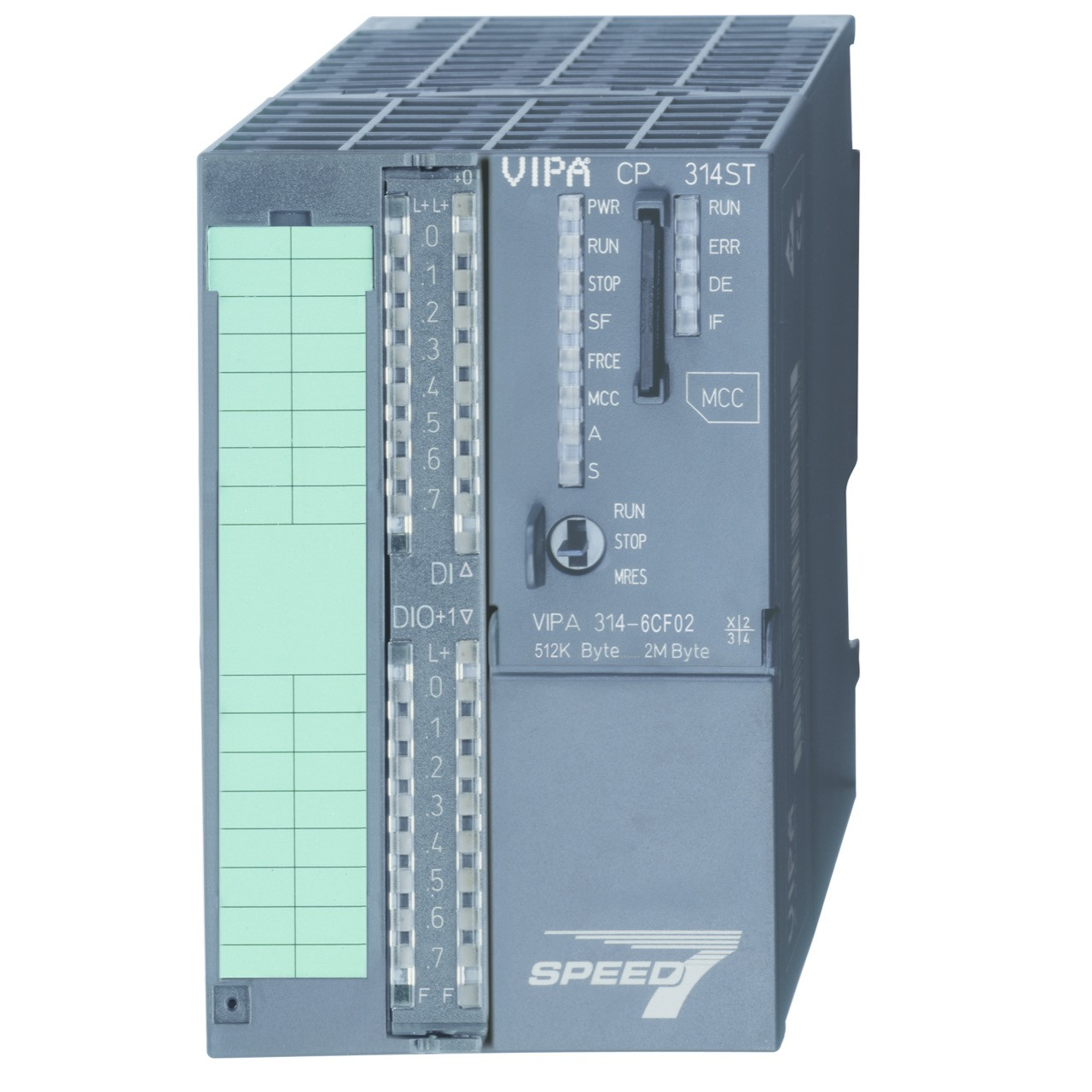 314-6CF02, VIPA, CPU, CPU314ST/DPM, Speed7, 512kb, 8di, 8dio, 4ai, 2ao, 1ai PT100, controlador Profibus-DP, interfaz PTP