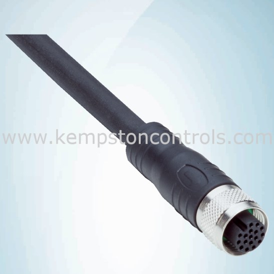 YF2A2D-050UV2XLEAX, SICK, Conector y cable, M12 Hembra, 17 polos, con. B Sin terminación Macho, cod. A, long. 5m, 30 V ac / dc, 1,5