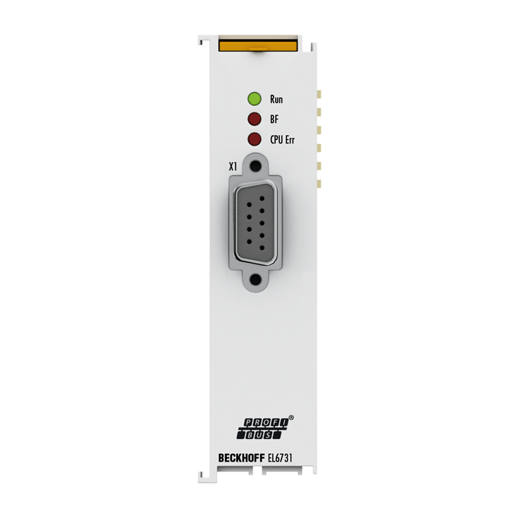 EL6731, Beckhoff Automation, Terminal EtherCAT, interfaz de comunicación de 1 canal, PROFIBUS, maestro/esclavo.
