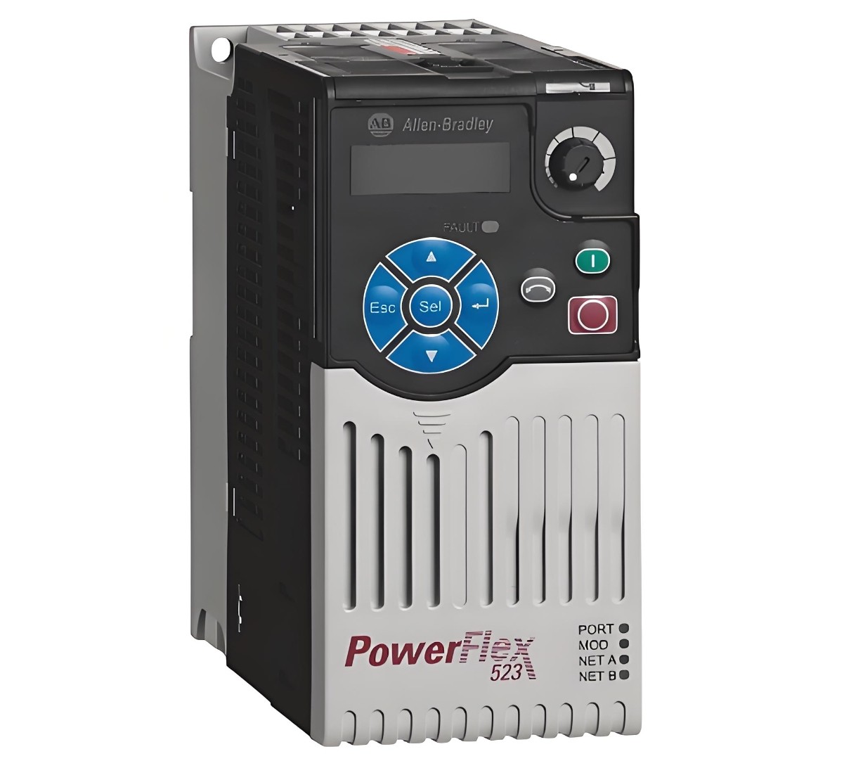 25A-D030N114, Allen Bradley, PowerFlex 523 15kW (20Hp) AC Drive, Entrada de CA de 380-480V, 50 Hz/60 Hz, trifásico, 30amps, D de marco, montaje en panel, IP20/NEMA