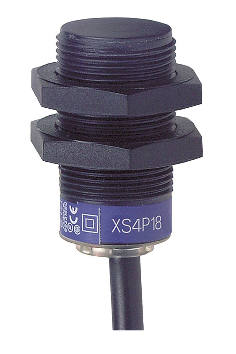 XS4P18PA340, Telemecanique Sensor de proximidad inductivo XS, sensor inductivo XS4 M18, L36mm, PPS, Sn8mm, 12...24 VDC, cable 2 m