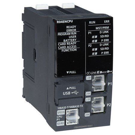 R04ENCPU, Mitsubishi, CPU MELSEC iQ-R, Programa 40k Steps, con CC-Link IE
