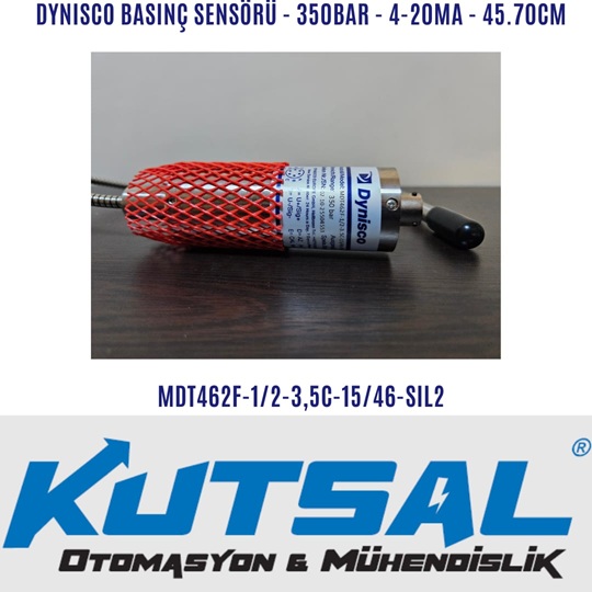 MDT462F-1/2-1M-15/46-SIL2, Dynisco, Traductor de presión, 24 V DC / V DC-O/P: 4 TO, 20 MA, RANGE 0 – 1000 BAR