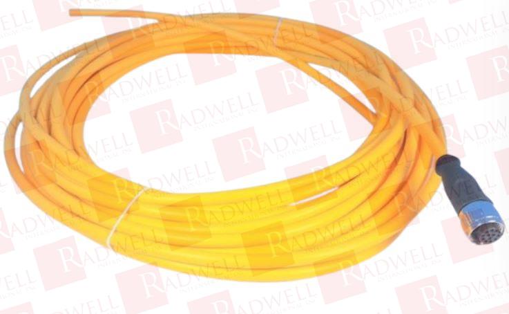 PSEN cable M12-12sf 10m, Pilz, Cable de conexión, PUR, amarillo, RAL1003, 12 polos, conector hembra recto M12, en extremo abierto, codificación A, longitud del cable: 10 m.