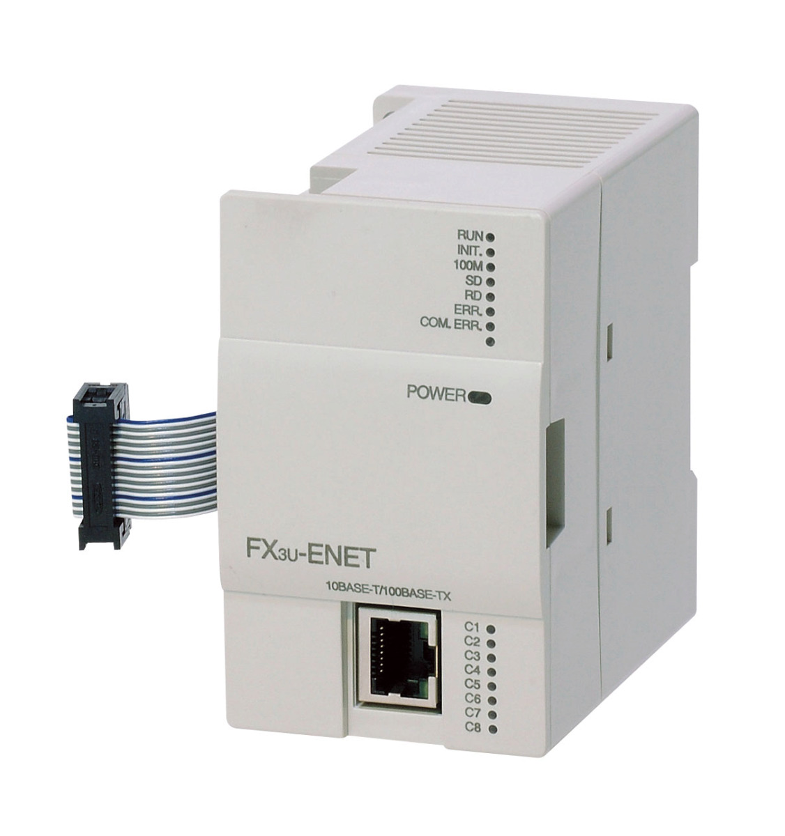 FX3U-ENET-ADP, Mitsubishi, plc, extension, Modulo de comunicacion Ethenet, TCP/IP, RJ45.