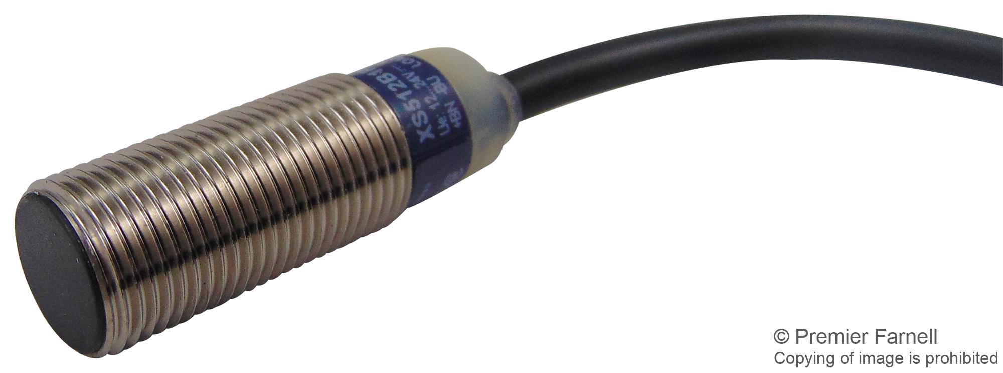 XS512B1PAL2, Telemecanique Sensores de proximidad inductivos XS, sensor inductivo XS5 M12, L35mm, latón, Sn2mm, 12...24 VDC, cable 2 m