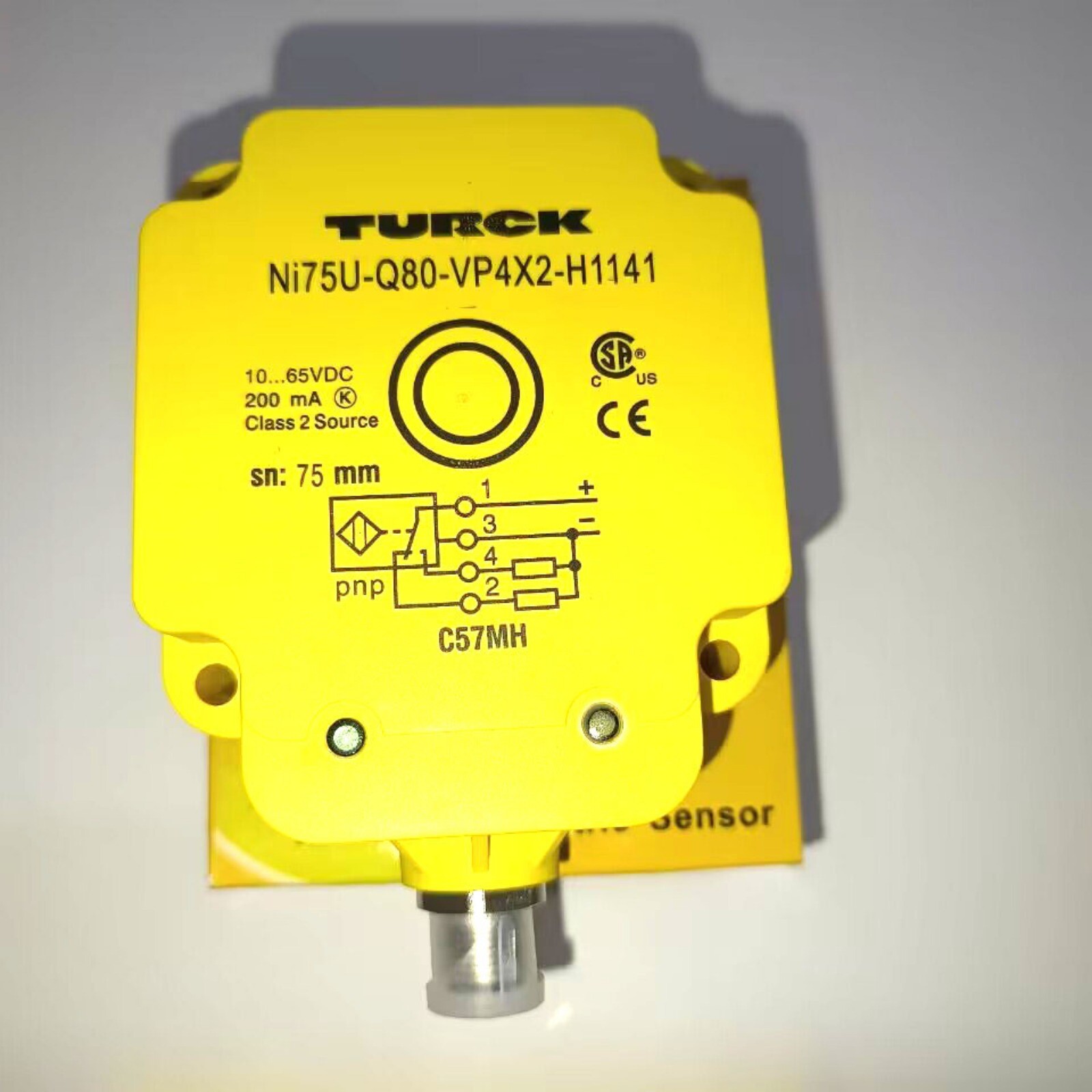 NI75U-Q80-VP4X2-H1141, TURCK, Sensor inductivo con distancia de conmutación extendida, Sn: 75 mm, 10…65 VDC