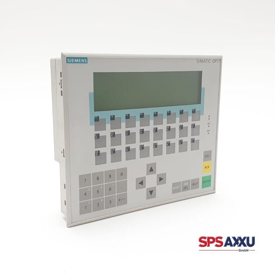 6AV3-617-1JC00-OAX1, SIEMENS, Panel de operador, OP 17/PP, Pantalla LC, retroiluminación LED 4x 20/8x 40 líneas x caracteres