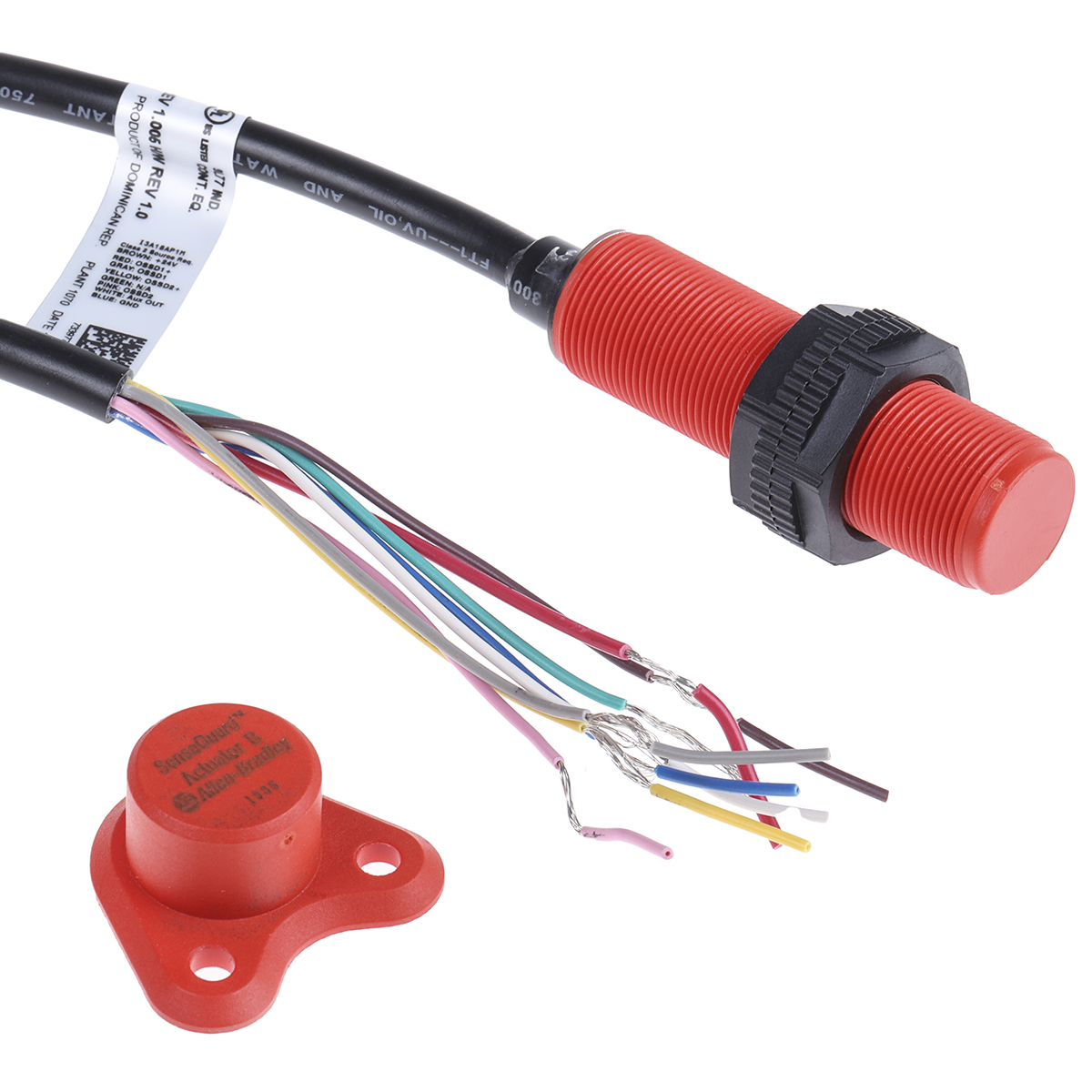 440N-Z21S16B, Allen Bradley, Guardmaster, Interruptor sin contacto Codificado, 18mm, 2NC, Sensaguard, 440N, 24V dc, IP69K