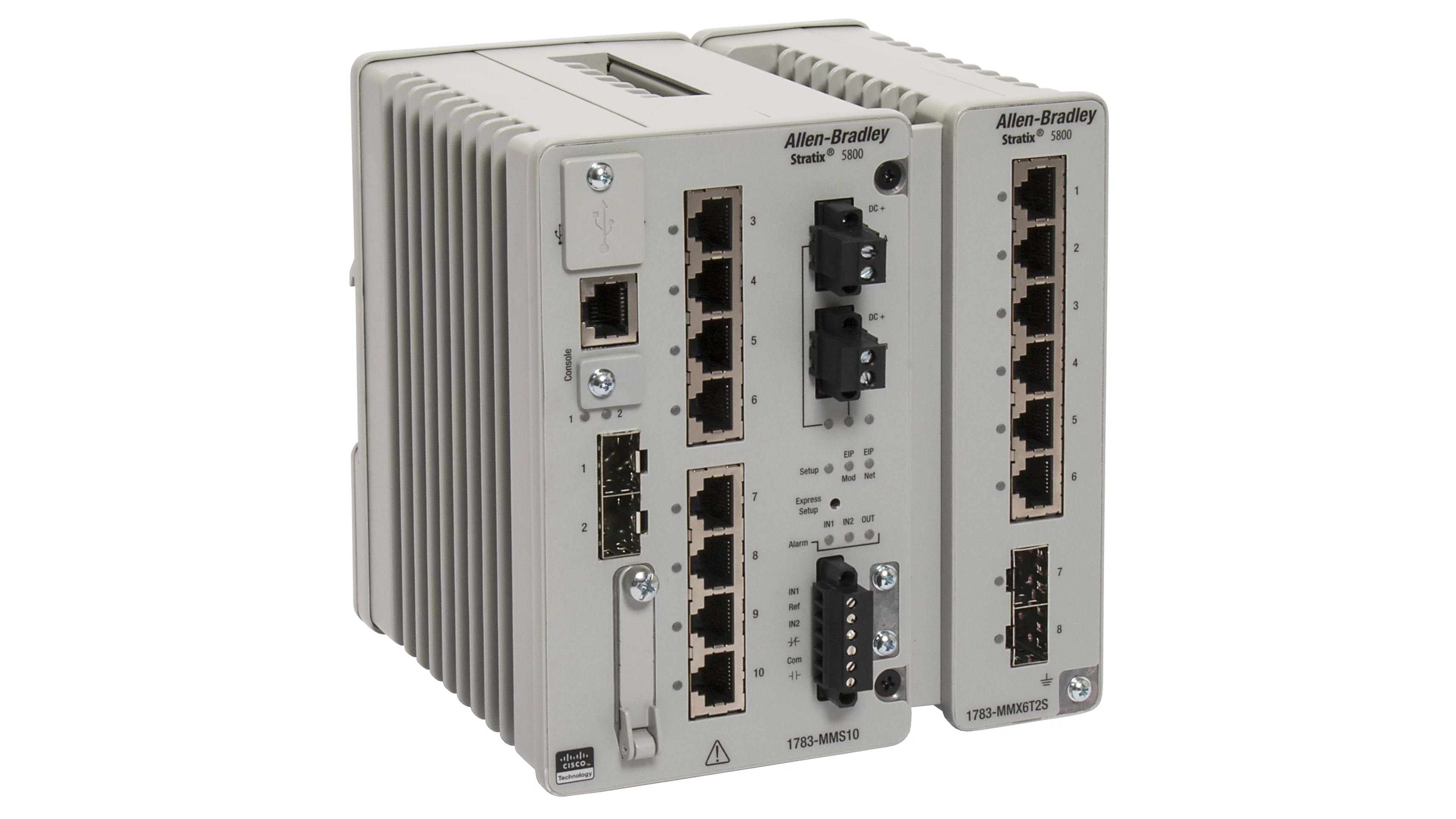 1783-MMS10EA, Allen Bradley, Stratix 5800, administrador,  Ethernet Switch, 8 copper 100/1000 puertos, 2 SFP, 100/1000 slots, layer 2 FW