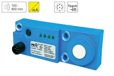 P41-80-I-CM12, Pil, sensor de distancia ultrasónico P41 Series, 100-800mm, 4-20mA, ultrasonic