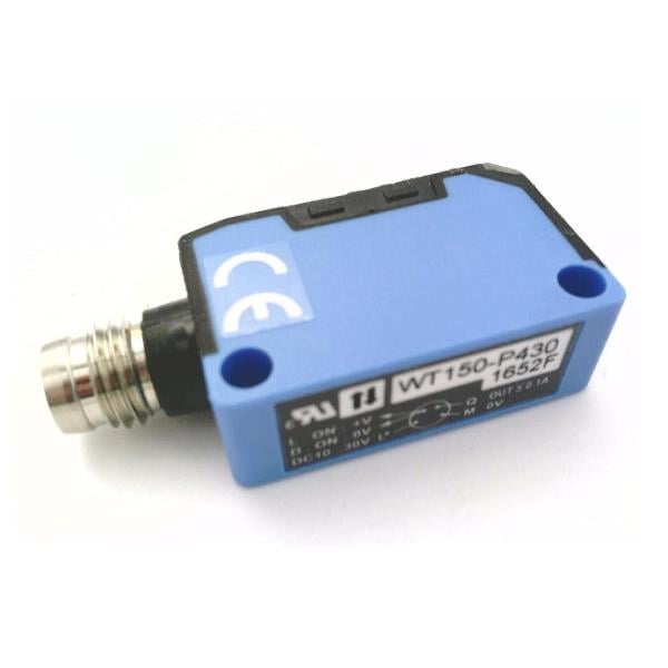 WT150-P430, SICK, Sensor fotoeléctrico, Miniatura, Sistema Difuso, alcance, 10mm-250mm, salida PNP, Conector de M8 4 clavijas, IP67