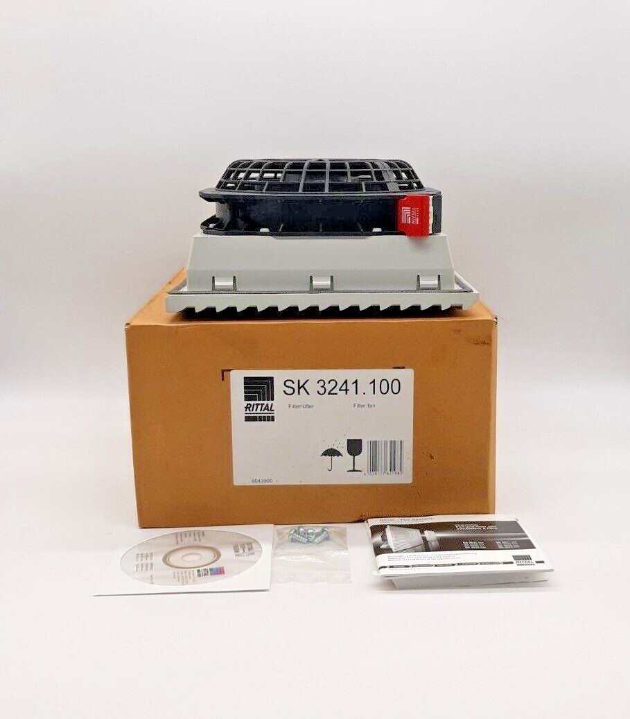 SK 3241.100, RITTALL, Ventilador con filtro SK, TopTherm, rendimiento (50/60 Hz): 230 m³/h, voltaje: 230 V AC, frecuencia: 50/60 Hz, medidas (A X AL): 255 x 255 mm, protección: IP54