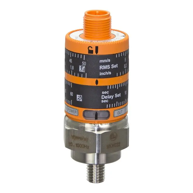 VKV021, IFM, Sensor de vibración con salida analógica, 4-20 mA, 0-25 mm/seg