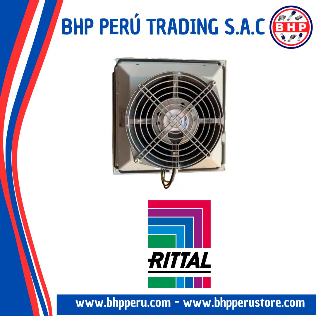 SK 3325.107, Rittal, Ventilador con filtro, 255mm X 255mm X 117,5mm, 230V, 50/60HZ, 230/265 m3/h