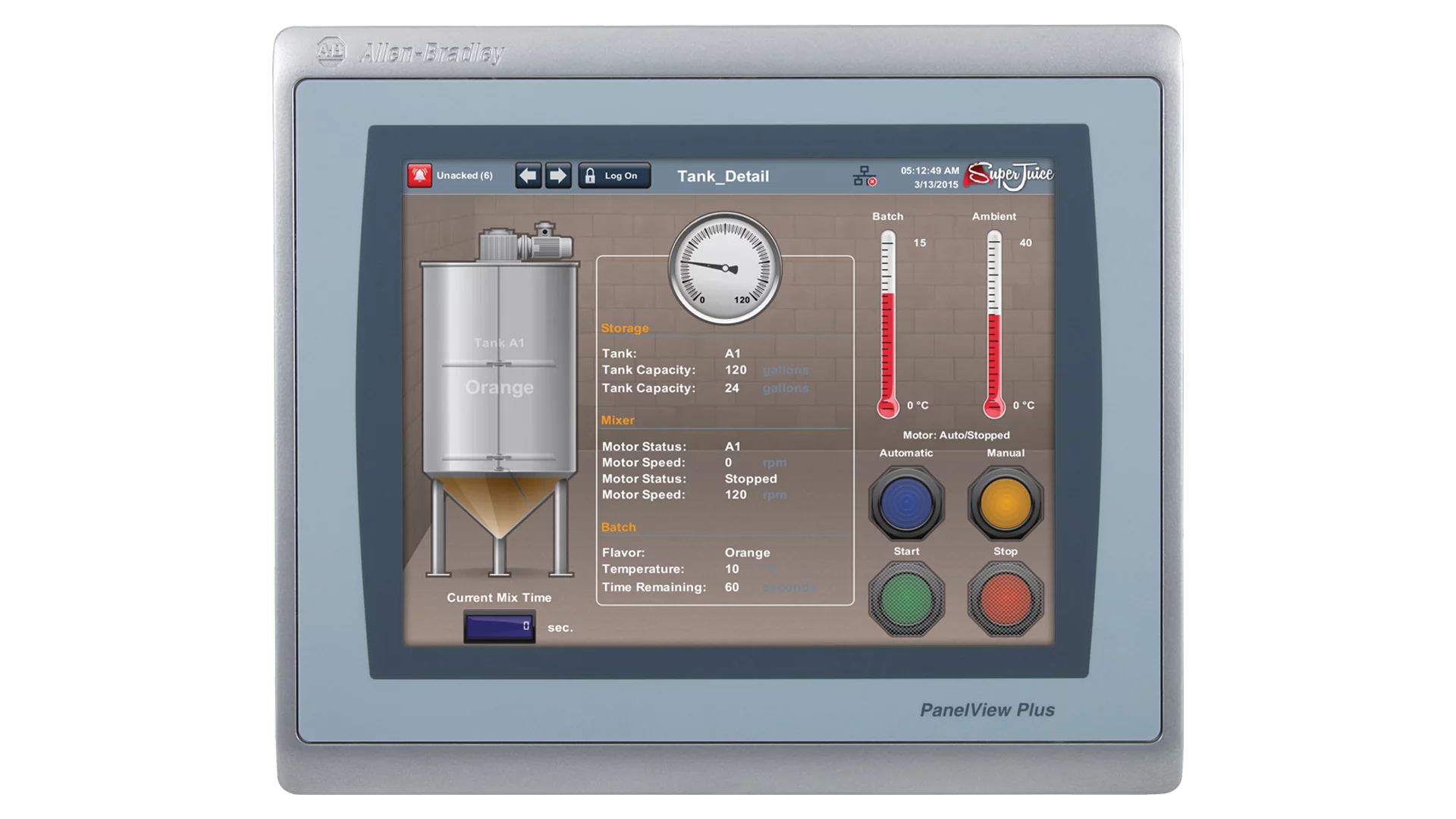 2711P-T10C22D8S, Allen Bradley PanelView Plus 7 Standard Terminal, Touch Screen, 10.4 inches, TFT Color, DLR Ethernet, 24V