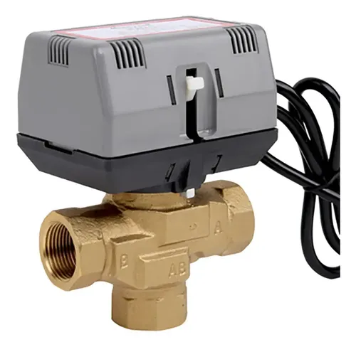 VBN3CMPX0000, HONEYWELL, Válvula de bola de latón de 1" NPT de 3 vías