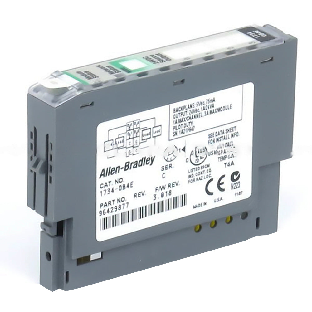 1734-OB4E, Allen-Bradley, Módulo de salida, E/S de punto, digital, CC, 4 puntos de suministro de salida de 24 V CC,
