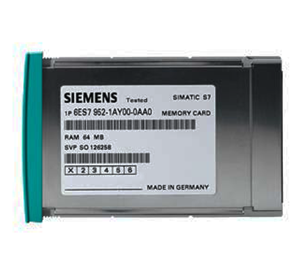 6ES7952-1AM00-0AA0, Siemens, SIMATIC S7, RAM Memory Card for S7-400, long design, 4 Mbytes.
