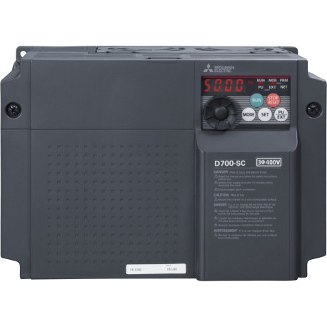 FR-D740-160SC-EC, Mitsubishi, Freqrol, Convertidor de frecuencia 7,5kW 16A 3x380-480V.