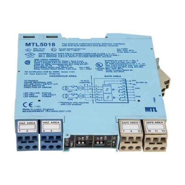 MTL5018, MTL Instruments, Interfaz de detector de proximidad, Argentina proveedor.