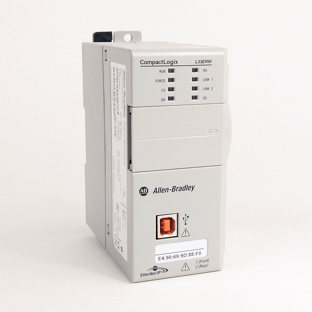 1769-L33ERM, Allen Bradley, CompactLogix 5370 L3 Módulo de procesador Ethernet, Ethernet dual con capacidad DLR, memoria de 2 MB, 1 USB