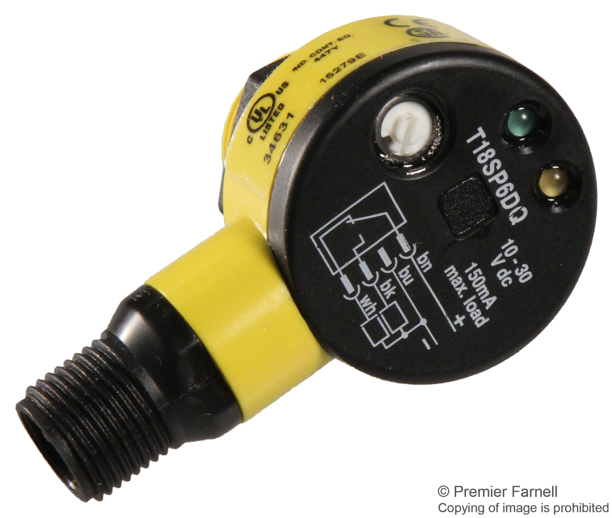 T18SP6DQ. Banner, T18 Series Self-Contained Barrel-Mount Sensor
