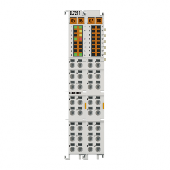 EL7211, Beckhoff Automation, Terminal EtherCAT, interfaz de movimiento de 1 canal, servomotor, 48 V CC, 4,5 A, resolver