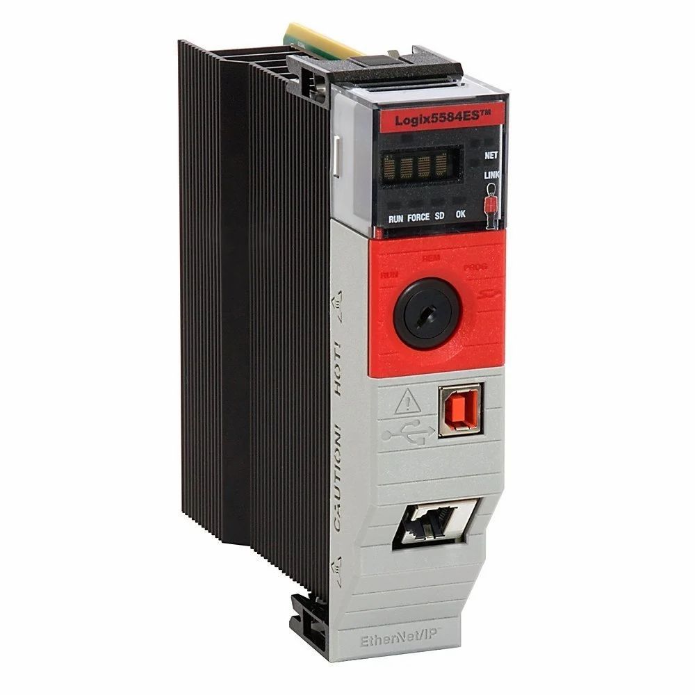 1756-L81E, Allen Bradley, ControlLogix 5580, Memoria de usuario de 3 MB, puerto USB, puerto Ethernet de 1 GB, 100 dispositivos EtherNet/IP, pantalla alfanumérica de 4 caracteres
