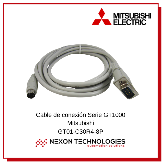 GT01-C30R4-8P, Mitsubishi Comunicacion cable F-CPU+GOT2000/GOT1000/GOT 3m