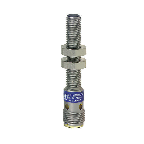 XS1M08PC410D, Telemecanique Sensors, sensor inductivo, L61mm, inoxidable, Sn: 1.5mm, 12-24VDC, M12.