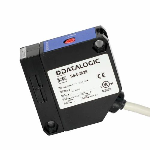 S6R-5-M25-P, DATALOGIC, Sensor fotoeléctrico, cúbico 50x50, infrarrojo, LED, ajuste de la recortadora de emisiones, luz PNP de proximidad - M12