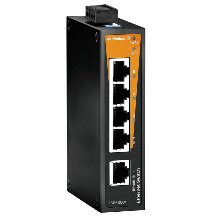 IE-SW-BL05T-5TX, Weidmuller, Switch de red, unmanaged, Fast Ethernet, Número de puertos: 5x RJ45, IP30,