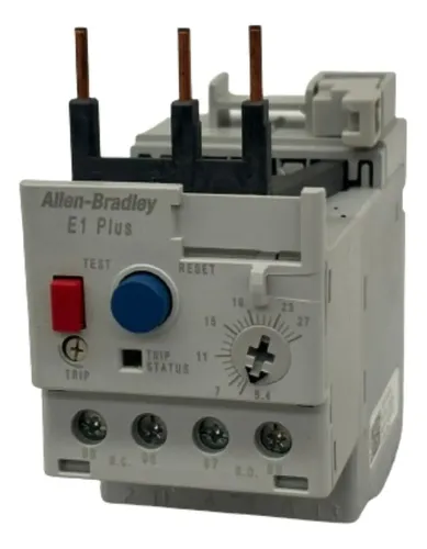 193-ED1EB, Allen Bradley, Boletín 193; Relé de sobrecarga, clase de disparo 10, reinicio manual; rango de corriente de carga completa (A), 5,4-27 A (trifásico)