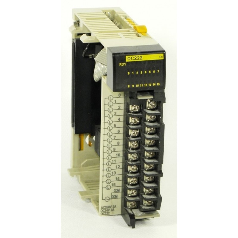 CQM1-OC222, Omron, SYSMAC CQM1 y CQM1H, Salida digital por contactos de relé,  16 salidas,