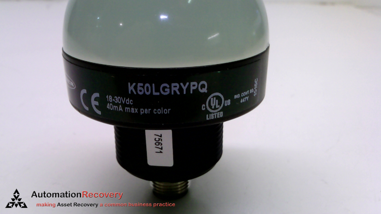 K90LGYRPQ, BANNER, Serie K90 EZ-LIGHT; Indicador de 3 colores, voltaje: 12-30 V CC.