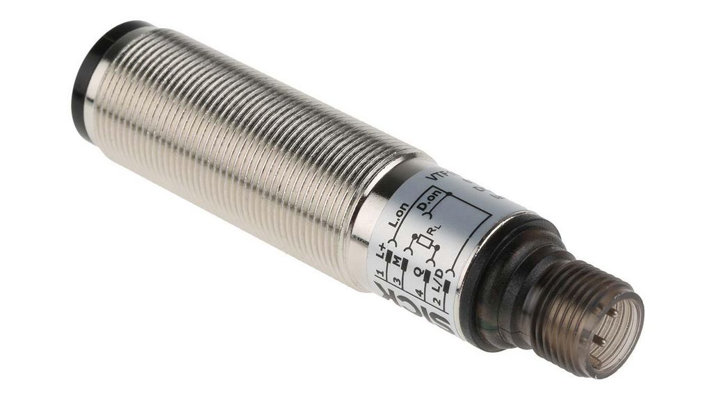 VTF18-4P1240, SICK, Fotosensor, 100 mm, PNP, Proximidad Difusa, 10 a 30 VDC, Conector M12, Serie V18