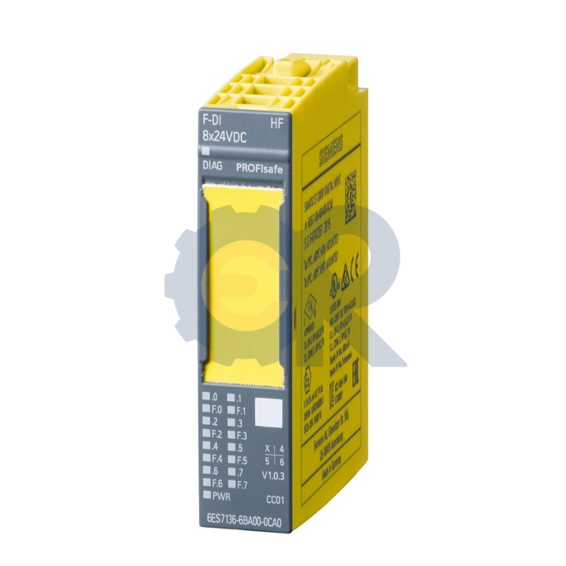6ES7136-6BA00-0CA0, Siemens, SIMATIC ET 200SP, Fail-safe / Safety DC modulo de entrada digital - cabinet I/O - High-feature version