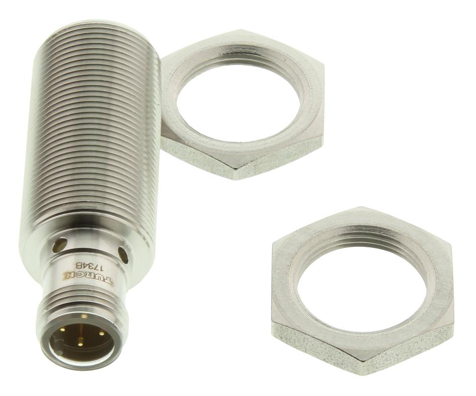 BI5U-EM18-AP6X-H1141, TURCK, Sensor de proximidad, barril M18x1, rango de 0.197 in, empotrado Mt, 3 cables NO PNP, 10-30VDC, M12, macho